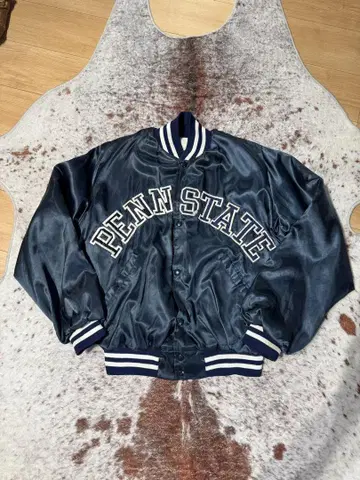 빈티지 80s Penn State 스타터 새틴 자켓