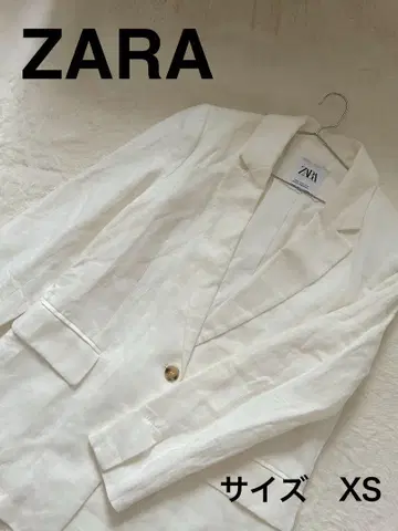 ZARA 화이트 린넨 테일러드 자켓