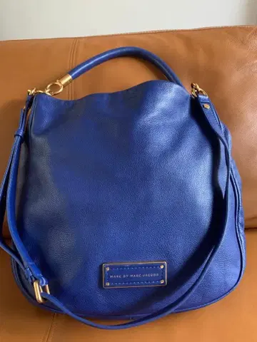 MARC JACOBS 2way 가죽 숄더 백 블루