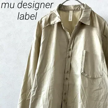 mu designer label 셔츠 긴팔 비대칭 심플 얇은 소재