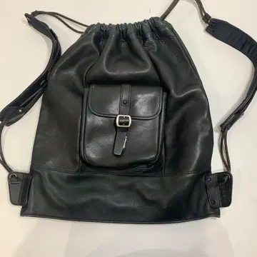 레어 CORBO 가죽 백팩 블랙 복조리 백