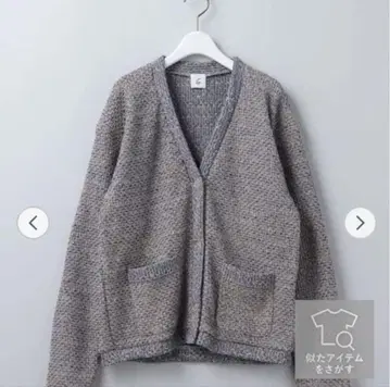 [새상품급] 6(ROKU) MIX V NECK CARDIGAN 가디건