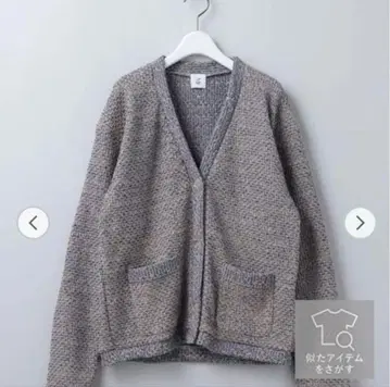 [새상품급] 6(ROKU) MIX V NECK CARDIGAN 가디건