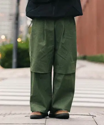 CIASU 와이드 팬츠 치노 카키