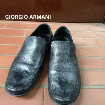 GIORGIO ARMANI 조르지오 아르마니 가죽 슬립온 슈즈