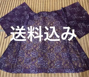 기모노 겉옷 비침 스타일리시 레이스 퍼플