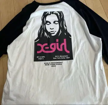 x-girl 그래픽 긴팔 T셔츠