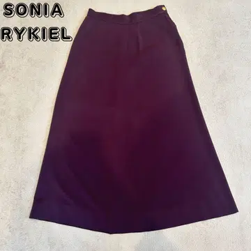 소니아 리키엘 롱 스커트 와인 레드