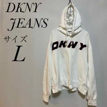 DKNY jeans 사이즈 L 빅 로고 풀오버 후드티