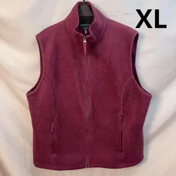 플리스 퍼플 집업 베스트 XL