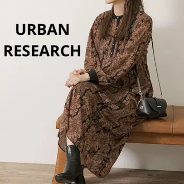 URBAN RESEARCH SONNYLABEL 다마스크 무늬 롱 원피스