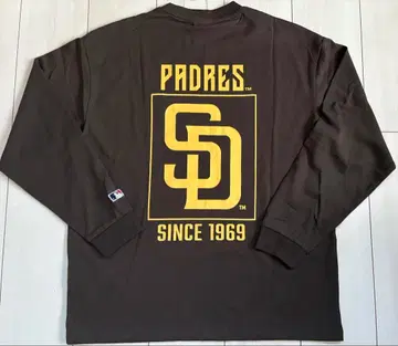 새상품 L 사이즈 MLB 파드레스 긴팔T셔츠 백로고 브라운