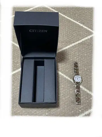 CITIZEN 실버 아날로그 시계