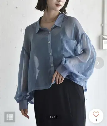 레트로걸 오로라 시어 숏 셔츠