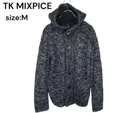 더 샵 TK 믹스피스 니트 아우터 후드 자켓 M