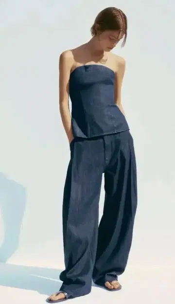 ZARA TRF 데님 다트 팬츠