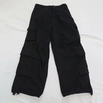 precme. 카고 팬츠 와이드 사이즈 S 블랙