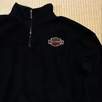 90s USA Harley-Davidson 하프 지퍼 플리스