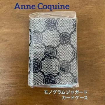 Anne Coquine 모노그램 자카드 카드 케이스 미사용 새상품
