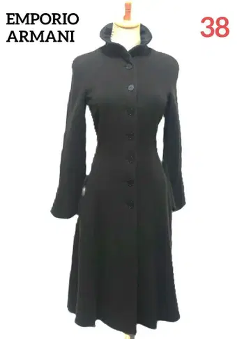 1-479. 엠포리오 아르마니 롱 코트 캐시미어 여성용 M 사이즈