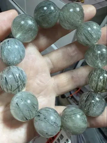 그린 루틸 쿼츠 빅볼! 20 mm 팔찌