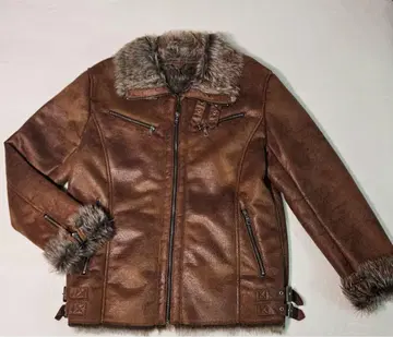MOSSIMO 가죽 자켓 (퍼 옷깃)