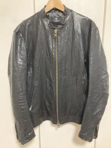 뷰티 앤 유스 싱글 라이더 자켓 양가죽 블랙 L 천연 가죽