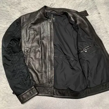 컨디션 최상 L 휴고보스 가죽 자켓 라이더스