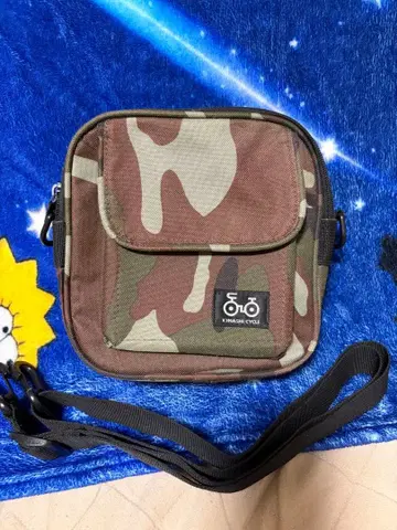 기나시 사이클 숄더백 카모플라쥬 컬러 더블 지퍼 기나시 사이클