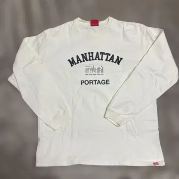MANHATTAN PORTAGE 롱 슬리브 티셔츠 S 사이즈 화이트
