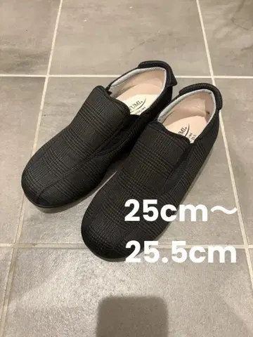 시착만 한 상품 아유미 간호화 25~25.5cm 체크 멋진 빅 사이즈