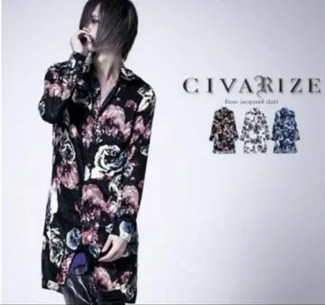 [ 구하기 어려움 완판템 ] CIVARIZE 로즈 자카드 롱 셔츠
