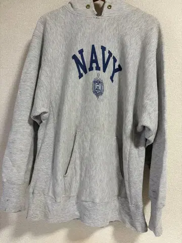 챔피온 NAVY 염색 후드티 리버스 위브 USA제 트리코 태그