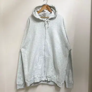 90s 00s 프룻 오브 더 룸 무지 풀 집업 후드티 그레이 XL