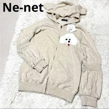 택 포함 미사용 새상품 Ne-net 푸들 패치 쭈리 후드티
