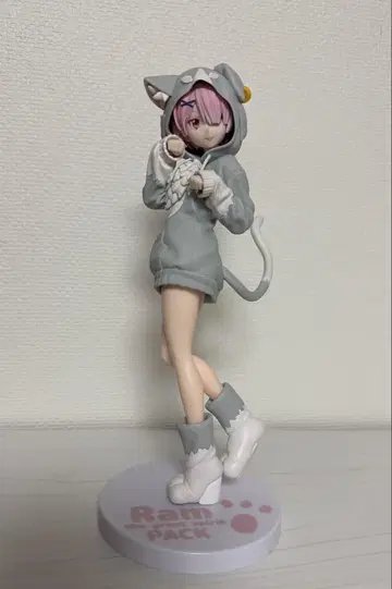 라무 팩 고양이 귀 후드 부착 피규어