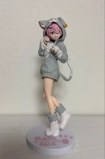 라무 팩 고양이 귀 후드 부착 피규어