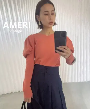 AMERI UNDRESSED TUCK PUFF SLEEVE KNIT