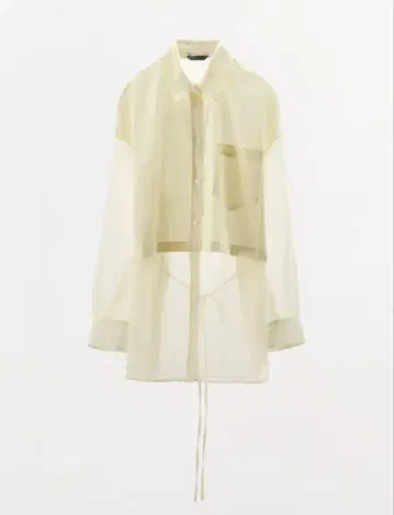 zara 오버 사이즈 콤비 오간자 셔츠