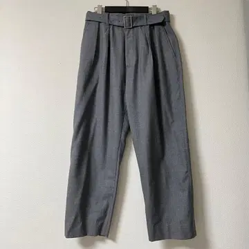 Name. 2턱 벨트 팬츠 울 팬츠 그레이