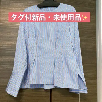 택 포함 미사용품 MACPHEE 긴팔 블라우스