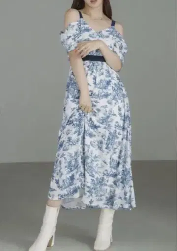 CALNAMUR 허리 절개 맥시 원피스