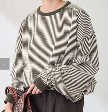 프레임워크 미진 보더 롱T 브라운 새상품
