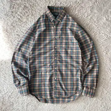 GITMAN BROS 새상품급 L/S shirt S blue check