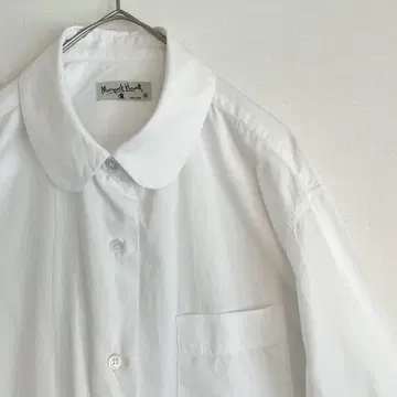 초 레어 착용감 적은 새상품급 라운드 칼라 마가렛호웰 더블 커프스 셔츠