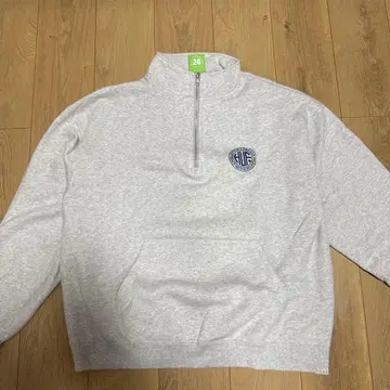 HUF 하프 지퍼 맨투맨 그레이