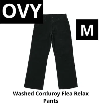 OVY Washed Corduroy Flea Relax Pants 블랙