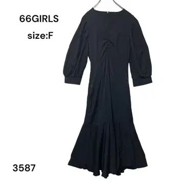 66 GIRLS 원피스 드레스 롱 FREE 블랙 패셔너블 파티