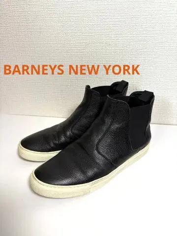 BARNEYS NEW YORK 사이드 고어 주름 가죽 스니커즈 HI