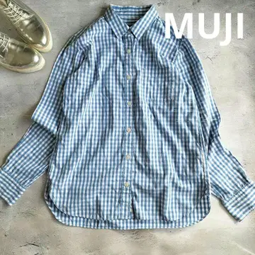 [ 무인양품 ] [ MUJI ] 깅엄 체크 긴팔 셔츠 새상품급